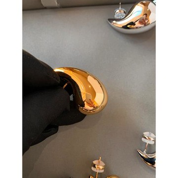 歐美夸張金色銀色大水滴款金屬耳環女高級感輕奢氣質大氣耳釘耳飾