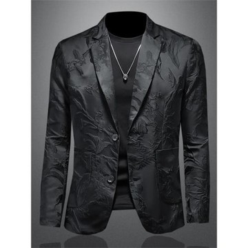 歐洲站休閑西裝男青年個性潮牌2025春秋新款西服帥氣長袖單西外套