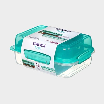 SISTEMA TOGO 隨行保鮮盒長形分層1.8L