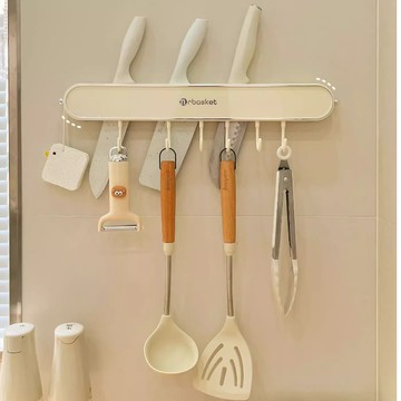 吸盤刀架 置物架 2024新款 壁挂式多功能菜刀架子 廚房家用刀具收納架