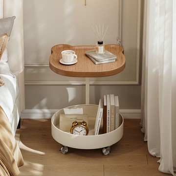 小型床頭柜簡約現代移動置物架家用臥室兒童創意收納柜子簡易邊幾 b8011