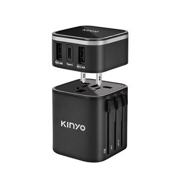 【蝦皮直營】KINYO 多合一旅行萬國轉接頭 USB+Type C 萬國充 轉接頭 旅充 充電器 現貨 原廠供貨