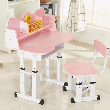 彬彬小舖 超值兒童書桌椅  69 x 45 x 55~65cm + 34 x 30 x 32~39cm  粉色