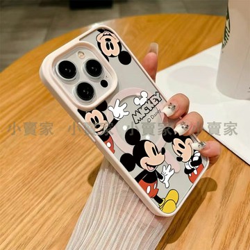 迪士尼米奇磁吸透明手機殼 iPhone 17 16 15 14 13 12 11 Pro Max XR 8p i7保護殼