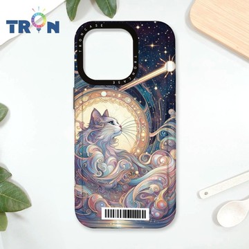 TRON IPhone 16 Pro 夏夜流星與貓系列 防摔太空載具殼 透黑 軟硬 手機殼