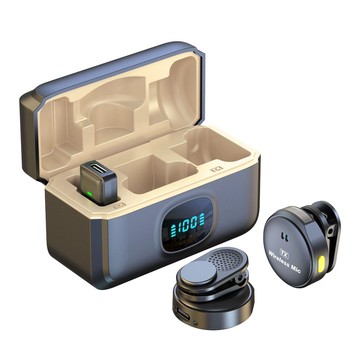 跨境爆款Q8無線領夾麥克風磁吸紐扣直播消噪工廠批發話筒【宜家良品百貨】