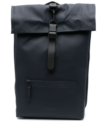 Rains - Rolltop Rucksack logo-debossed backpack - men - Polyester - One Size - Blue