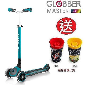 GLOBBER哥輪步2合1三輪折疊滑板車大師版(白光4895224401995藍綠色)3490元+送夜光防漏杯266ml