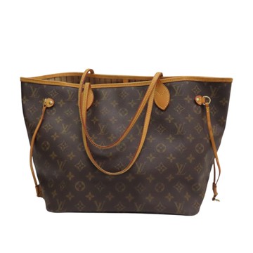 LOUIS VUITTON LV 路易威登 棕色 原花 帆布 Neverfull MM 肩背包 M40156 【二手名牌BRAND OFF】
