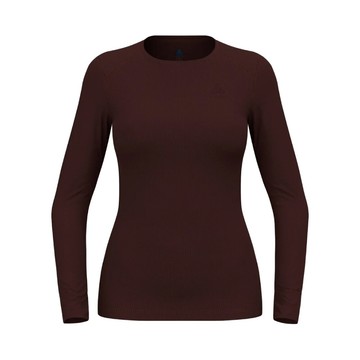 odlo 瑞士 女 eco銀離子保暖型圓領上衣軟糖棕159101/衛生衣/內層衣/內搭衣