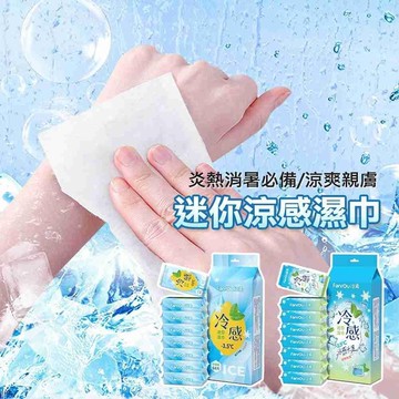 涼感濕紙巾 夏日必備 檸檬 薄荷 濕紙巾 止汗 除臭 夏季出遊 迷你濕紙巾 濕紙巾隨身包