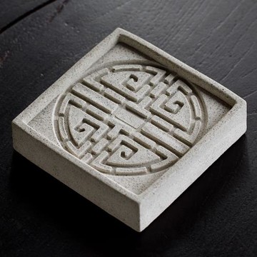 如意古陶可吸水粗陶壺承正方形陶瓷茶壺托盤蓄水壺茶托干泡臺