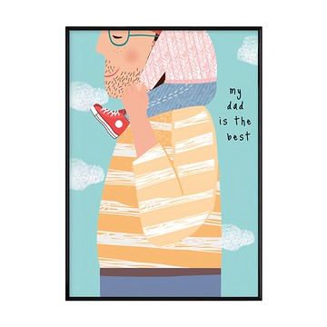 牆面裝飾畫  59.4 x 42cm  黑色  1個