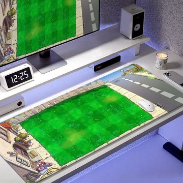 【高品質 滑鼠墊】新北發貨 特價 植物大戰殭屍地圖遊戲鼠標墊超大號電競滑鼠鍵盤墊創意護腕書桌墊