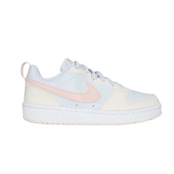 NIKE COURT BOROUGH LOW RECRAFT_GS女大童運動休閒鞋 DV5456-404 淺灰米白粉