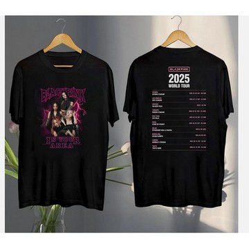 blackpink演唱會 JISOO 金智秀 朴彩英 純棉 t恤 潮t 夏日ins復古印花純棉短袖T卹男女寬鬆美式街頭