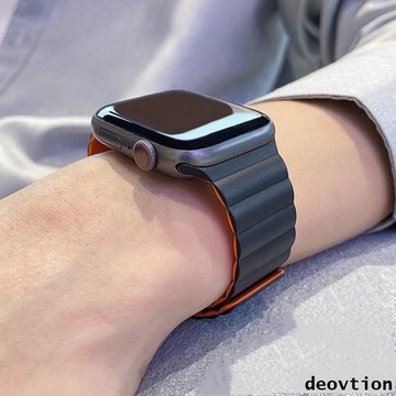 新品 Apple watch 9 ultra 錶帶 雙色矽膠磁吸錶帶 iwatch 8 7 6 SE 49mm 45mm