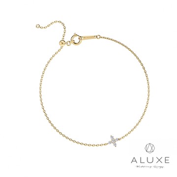 ALUXE 亞立詩 10K金 鑽石手鍊 星芒璀璨 BR0202