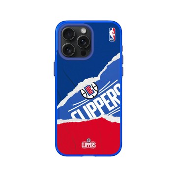 iPhone 15 Pro Max Clear 激光藍 - NBA - 熱血系列-洛杉磯快艇 L.A Clippers - Sweat and Tears