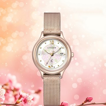 CITIZEN 星辰錶 XC 花曜日限定款 玫瑰金色 光動能錶 女錶 手錶-EW2638-56A