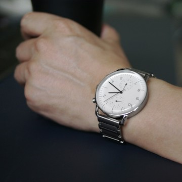 ZOOM｜REFINE 7148 旅行者多功能鋼帶腕錶- 純淨白/44mm