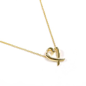 【日本直送 二手美品】蒂芙尼 TIFFANY&Co. 項鍊 拉手心 畢卡索 K18 黃金