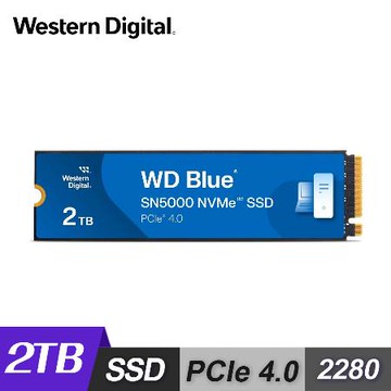 【WD 威騰】藍標 SN5000 2TB Gen4 M.2 NVMe PCIe SSD 固態硬碟 