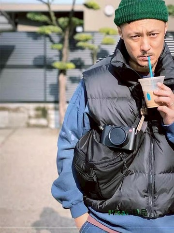 KAPITAL平田和宏日潮戶外多口袋情侶余文樂同款龜殼羽絨馬甲背心-Misaki精品