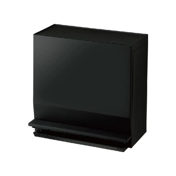 SOLOW系列 多功能抗菌單層收納櫃垃圾桶 22.5L黑色