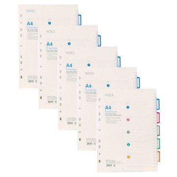 Hope File PP 5分類索引頁  5件  多色