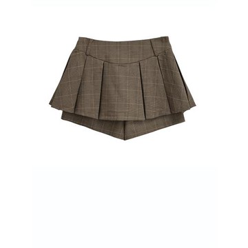 MICN圣馬丁學院高腰V型半身裙褲女小個子顯高顯瘦a字裙jk百褶短裙