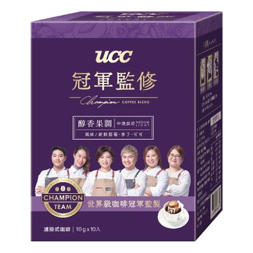 UCC 冠軍監修醇香果調濾掛式咖啡10g*10入/盒