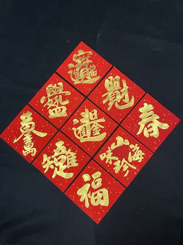 【金字】基本斗方 吉祥話 手寫斗方春聯
