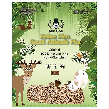 SIR CAT 貓爵士 松木貓砂 雙層貓砂盆專用 100%天然松木 低塵 超強吸收  4.8kg  1包