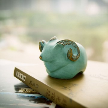 筌美術Gallery Chuan｜青銅時期系列_《堅固柔情》羊造型銅雕