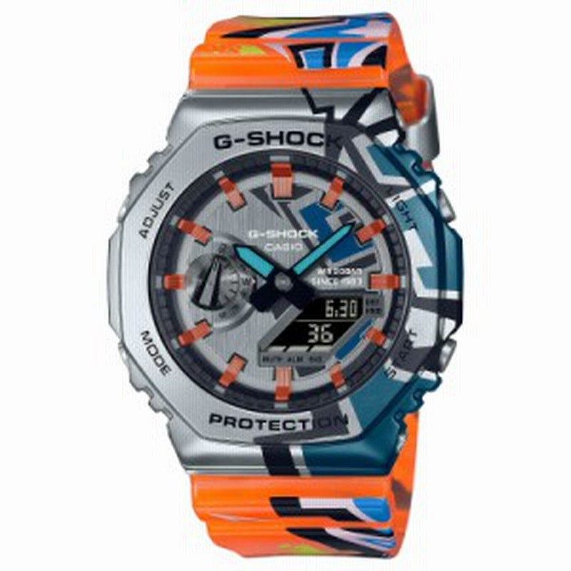 Casio G Shock Mens GM2100SS 1A Gray Orange Analog Digital