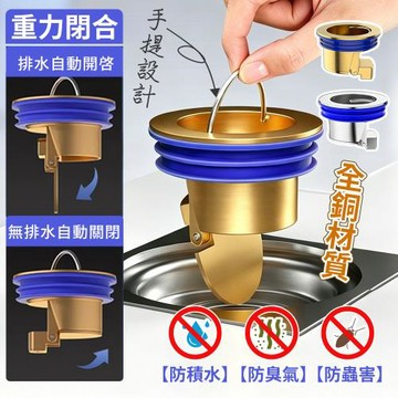 Reddot 紅點生活 全銅重力閉合防蟲防臭地漏芯(超值2入組)