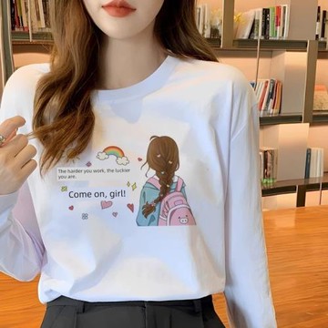 少女中學生勵志秋衣外穿長袖T恤