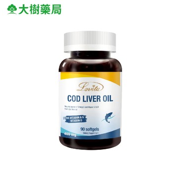 Lovita愛維他 鱈魚肝油400mg膠囊 90顆/瓶 大樹