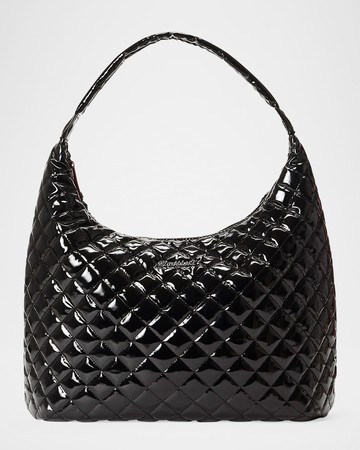 Metro Deluxe Large Patent Shoulder Bag