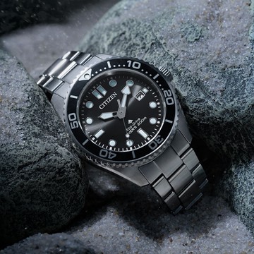 CITIZEN_星辰 PROMASTER 200米潛水光動能男錶 (黑)(BN0261-51E)