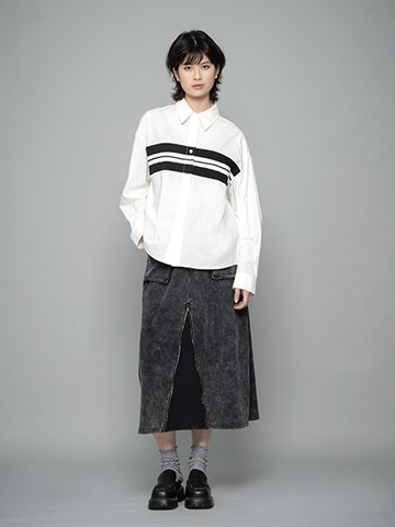 中線雅致襯衫(J044LA004CA) - JUJURY COLLECTION