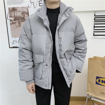 90白鴨絨羽絨服男2026年新款冬季加厚面包服拉鏈立領外套韓版男裝