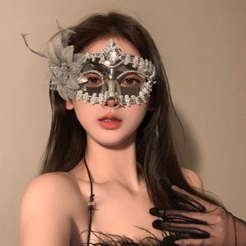 💥臺灣有貨🌈免運!💥化妝假面舞會百合加花女派對性感妝面罩半臉眼罩表演面具成人女款爆款