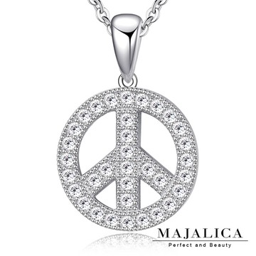 925純銀項鍊．和平符號