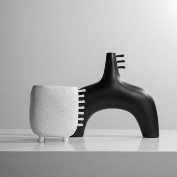 新中式現代簡約創意臺面樹脂玄關樣板房酒店會所軟裝飾品擺件新品