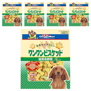 DoggyMan 多格漫 寡糖添加消臭餅乾 犬用  野菜  450g  5包