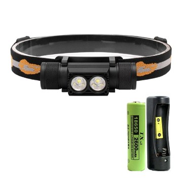 TX Tanox 特林 雙XML-L2LED迷你強亮頭燈 輕巧便攜 高彈性頭帶  黑色  1個