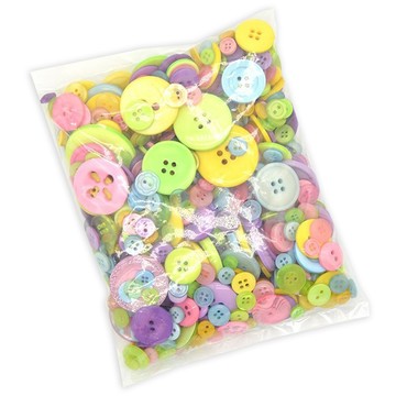 907cc 可愛豆豆圓形DIY材料鈕扣組 尺寸隨機出貨  馬卡龍混合色  1套