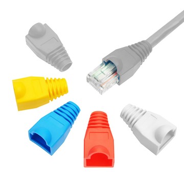 易控王 紅色 100入 網路線水晶頭護套 RJ45/8P8C護套(70-118-05)